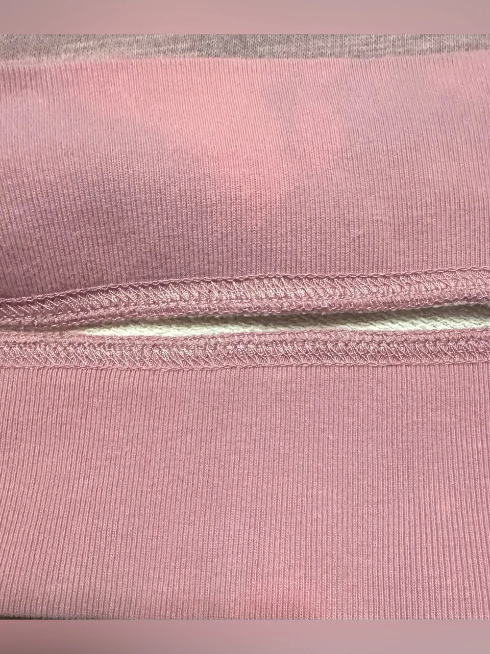 J. Crew Vintage Fleece Women’s Pink & Cream Striped Cotton Sweater, S. Like New